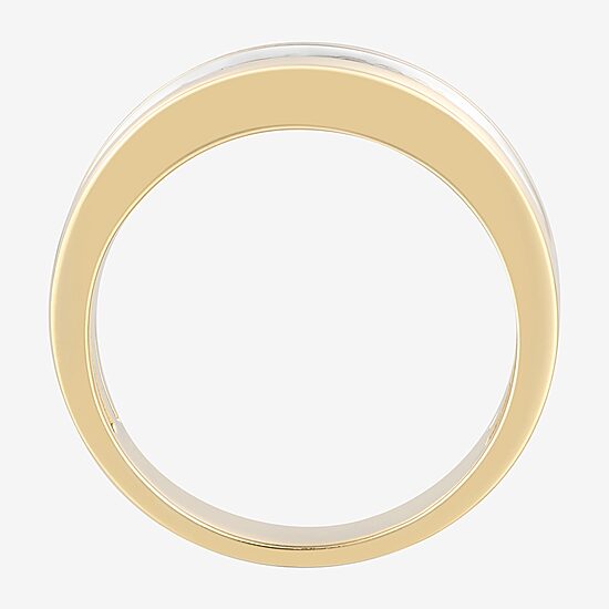 (F / Vs2) Mens 8MM 1/2 CT. T.W. Lab Grown White Diamond 14K Gold Wedding Band