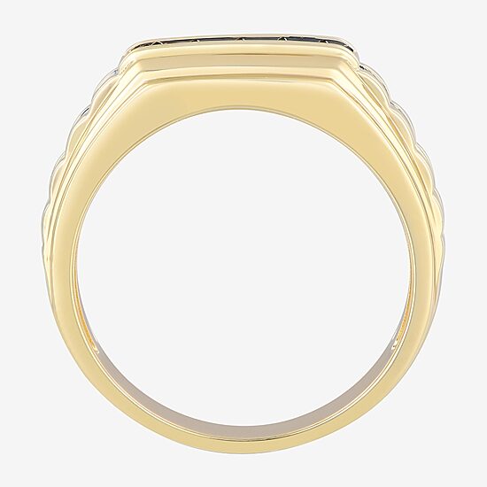 Mens 8MM 1/4 CT. T.W. Natural Champagne Diamond 10K Gold Wedding Band