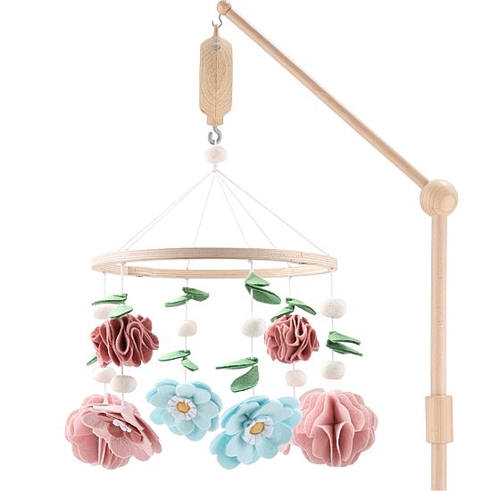 The Peanutshell Wildflower Baby Mobile