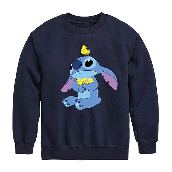 Disney Collection Little & Big Kid Boys Crew Neck Long Sleeve Lilo & Stitch Sweatshirt
