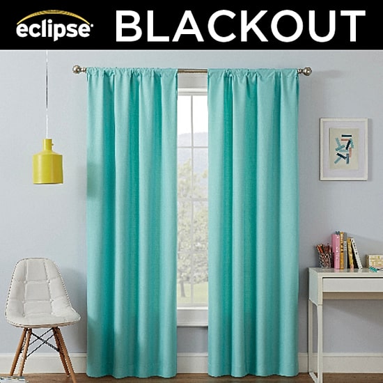 Eclipse Kendall Kids Thermaback Rod Pocket Energy Saving Blackout Single Curtain Panel