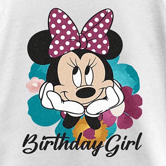 Little & Big Kid Girls Crew Neck Short Sleeve Slim Fit Minnie Mouse Graphic T-Shirt