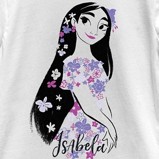 Disney Encanto Little & Big Kid Girls Crew Neck Short Sleeve Slim Fit Encanto Graphic T-Shirt