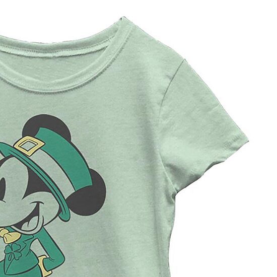 Disney Collection Little & Big Kid Girls Crew Neck Short Sleeve Regular Fit Mickey and Friends Mickey Mouse Graphic T-Shirt