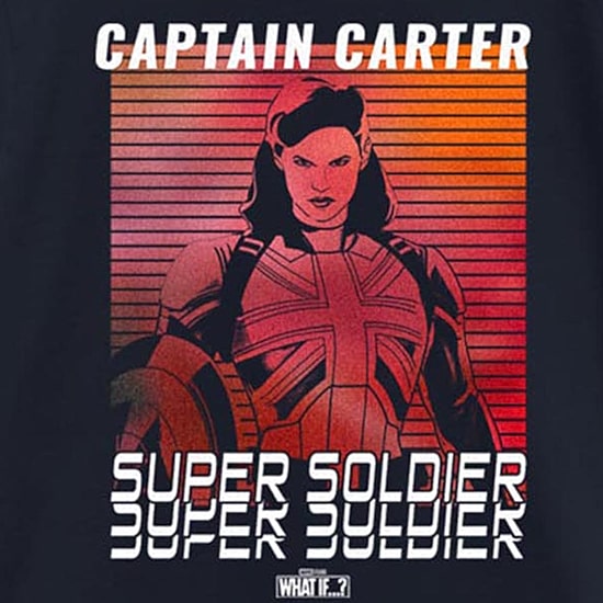 Captain Carter Little & Big Kid Girls Crew Neck Short Sleeve Slim Fit Marvel Graphic T-Shirt