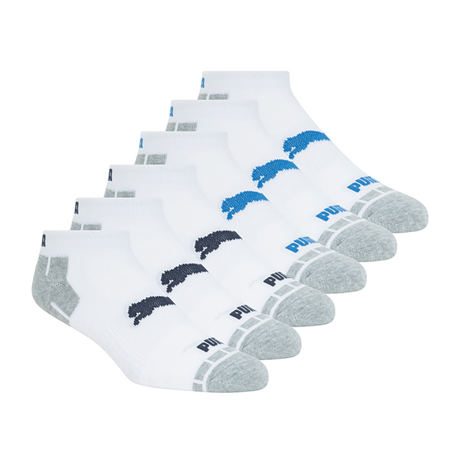 PUMA Mens Multi-Pack 6 Pair Low Cut Socks
