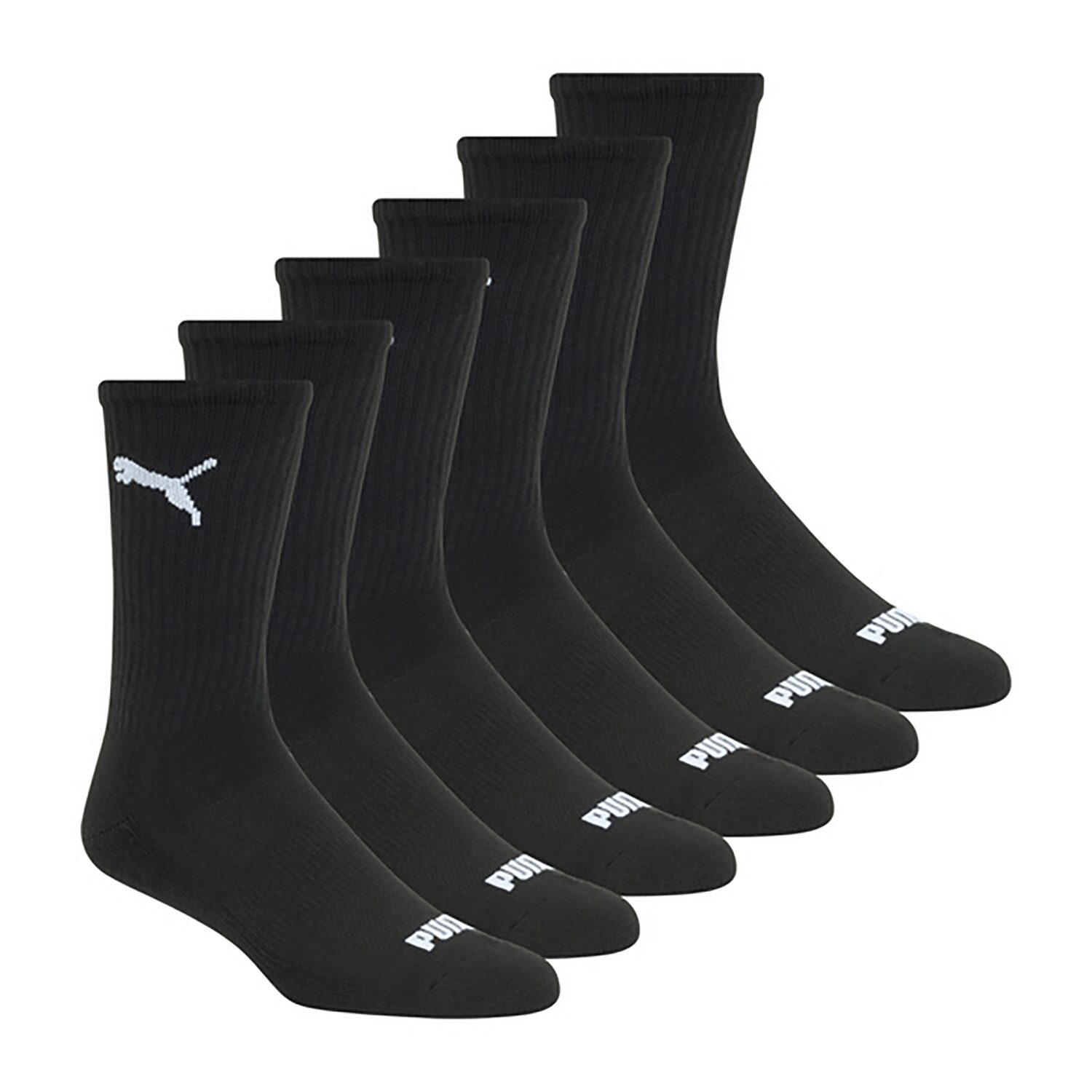 PUMA Mens 6 Pair Crew Socks