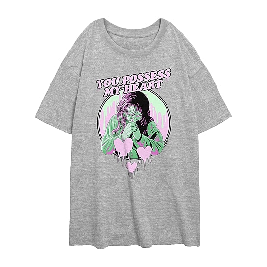 The Exorcist You Possess My Heart Womens Juniors Crew Neck Short Sleeve Regular Fit Graphic T-Shirt