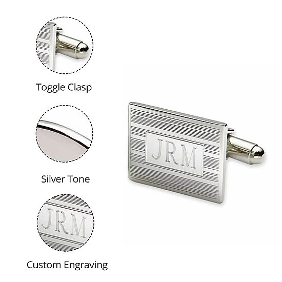 Personalized Rectangular Cuff Links