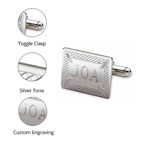 Personalized Diamond Pattern Cufflinks