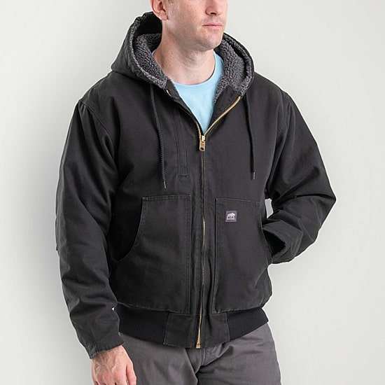 Berne Flex180 Mens Hooded Heavyweight Work Jacket