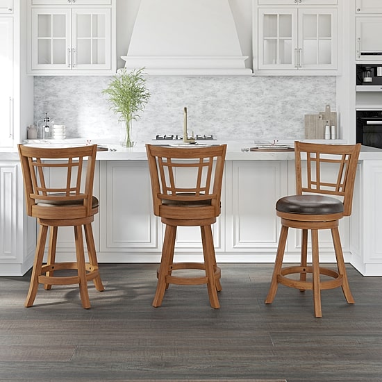 Fairfox Swivel Barstool with Back
