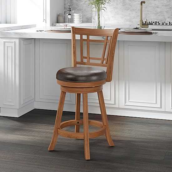 Fairfox Swivel Barstool with Back