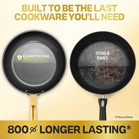 Granitestone Armor Max Gold 4-qt. Non-Stick Saute Pan with Lid