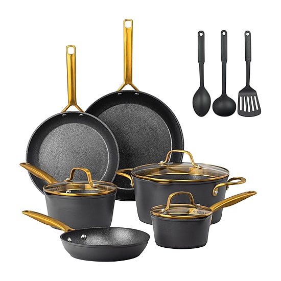 Granitestone Armor Max Gold Aluminum 14-pc. Non-Stick Cookware Set