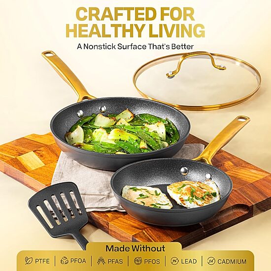 Granitestone Armor Max Gold Aluminum 14-pc. Non-Stick Cookware Set