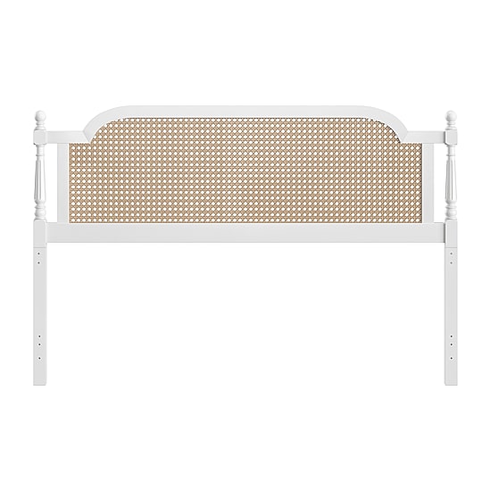 Melanie Wood and Cane Headboard