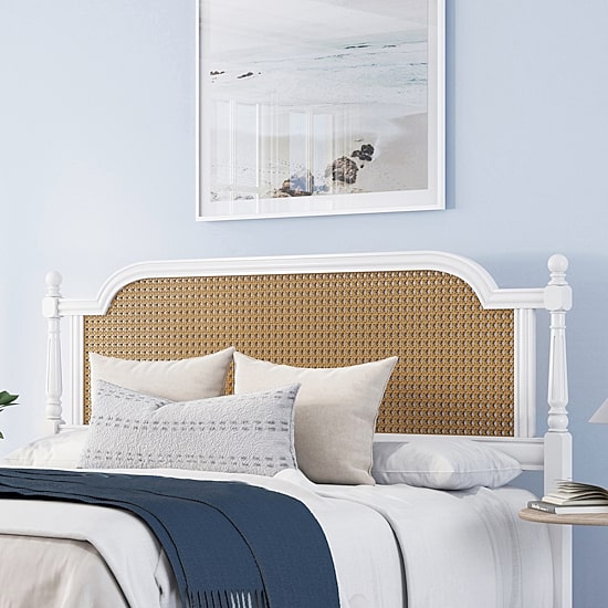Melanie Wood and Cane Headboard