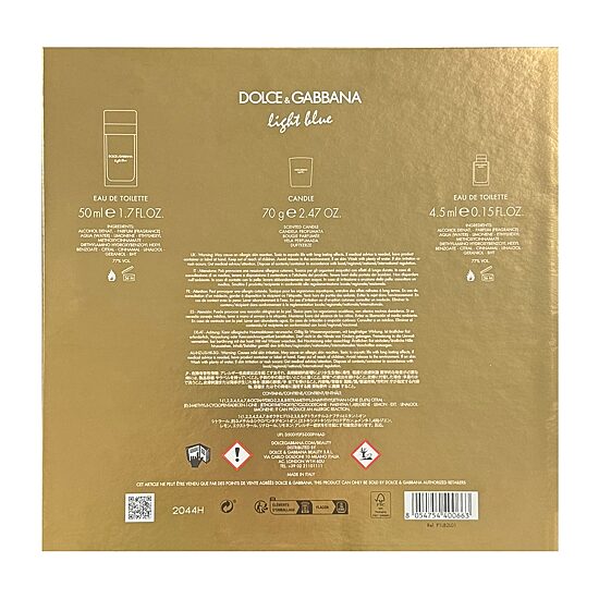 Dolce&Gabbana Light Blue Womens Eau De Toilette 3-Piece Gift Set ($140 Value) Perfume Set