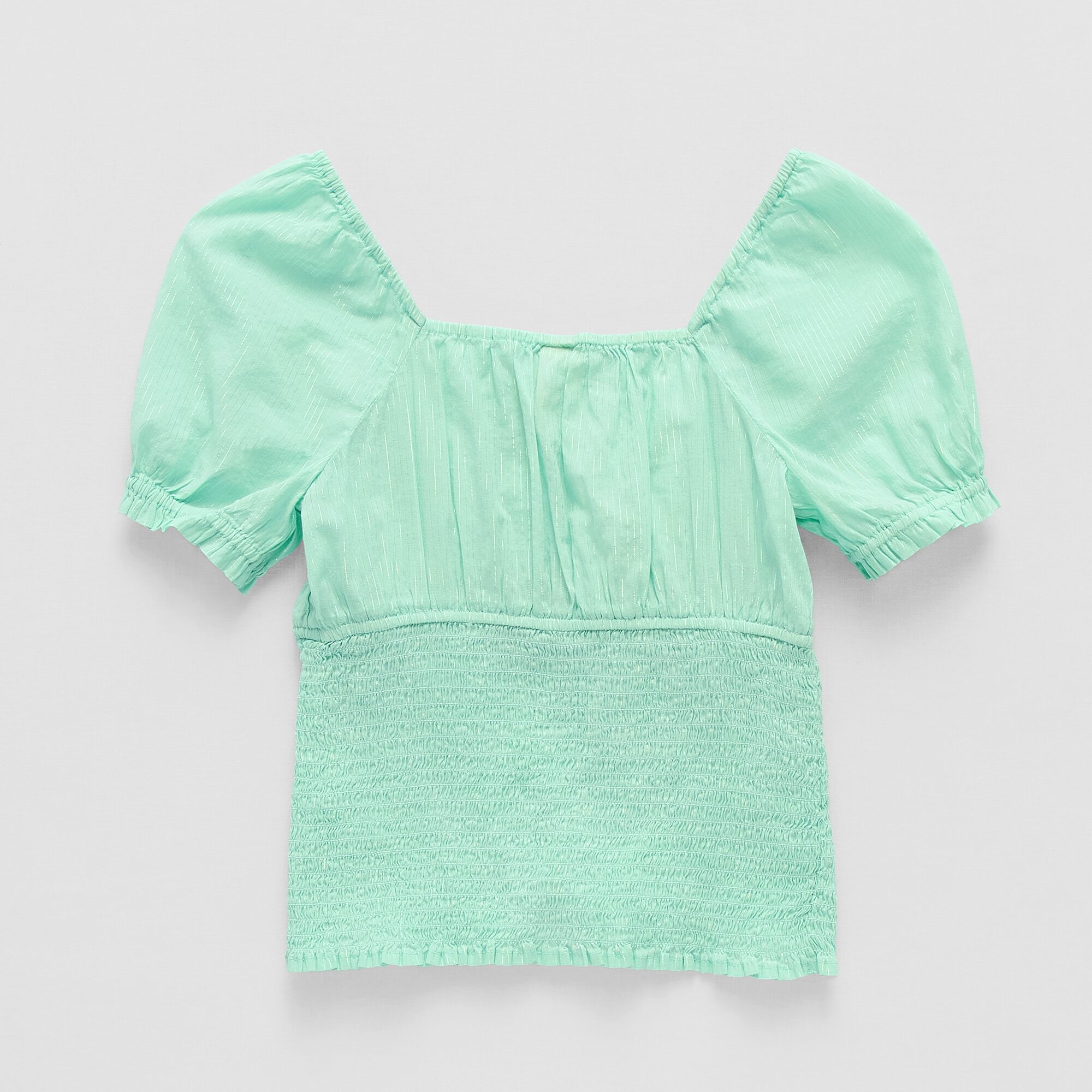 Thereabouts Little & Big Kid Girls Square Neck Short Sleeve Blouse