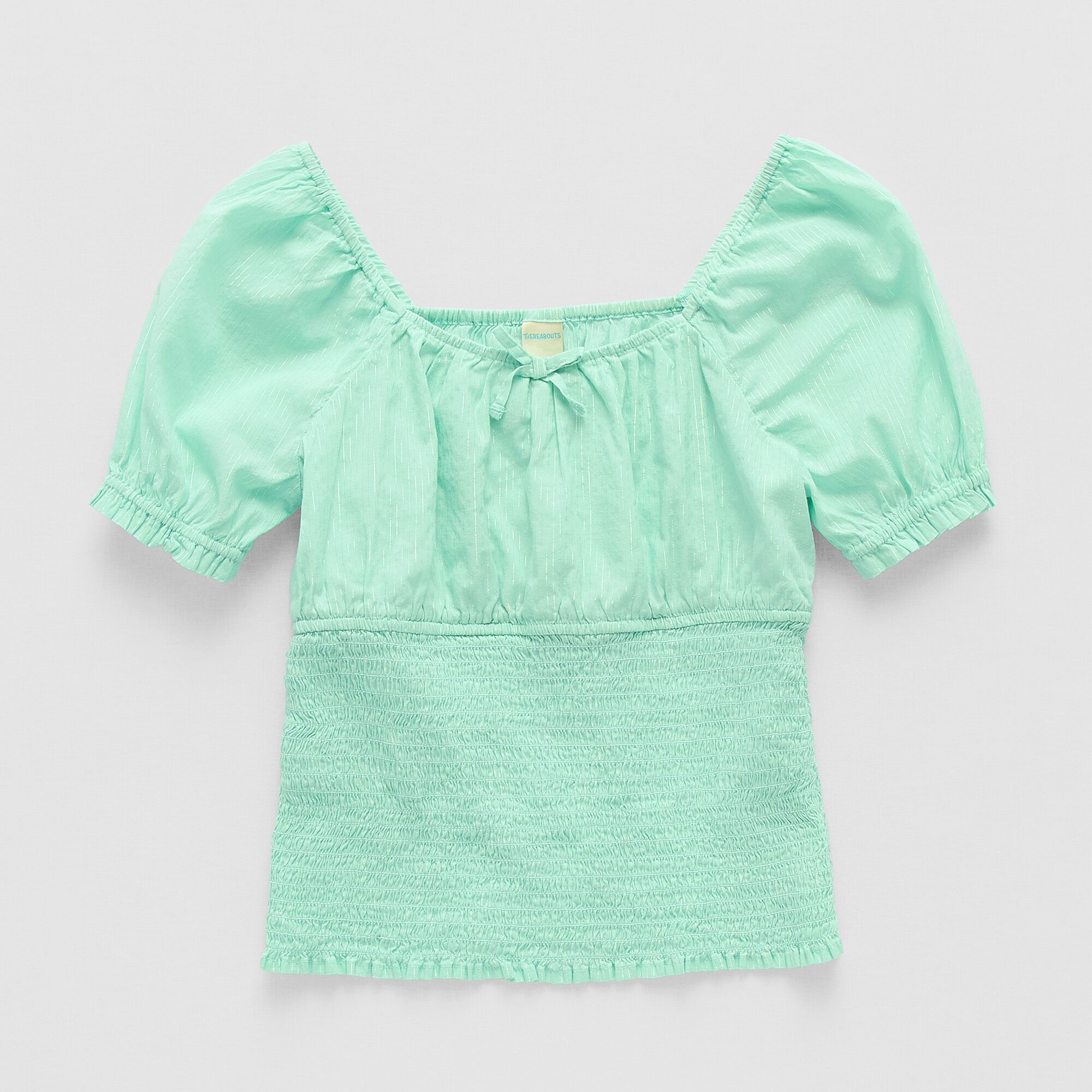 Thereabouts Little & Big Kid Girls Square Neck Short Sleeve Blouse