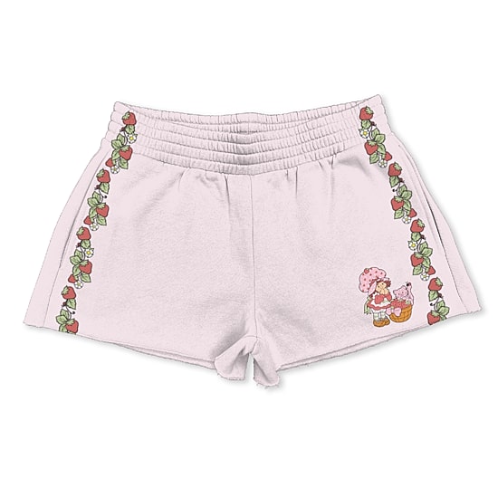 Womens High Rise Juniors Strawberry Shortcake Pull-On Short