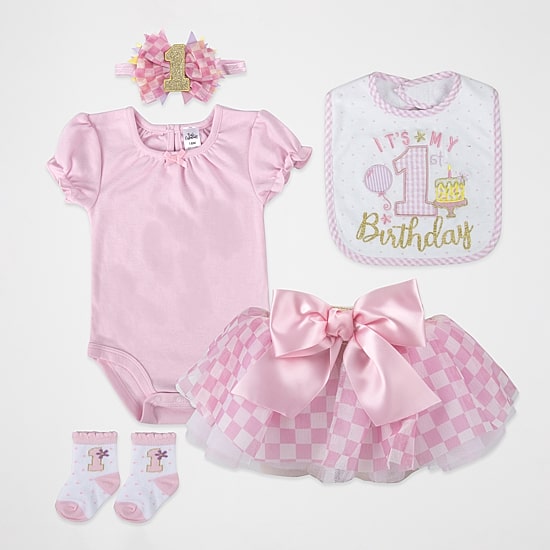 Baby Essentials First Birthday Baby Girls 5-pc. Skirt Set