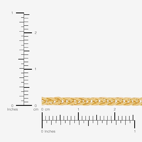 Womens 10K Gold 20 Inch Wheat Chain Necklace