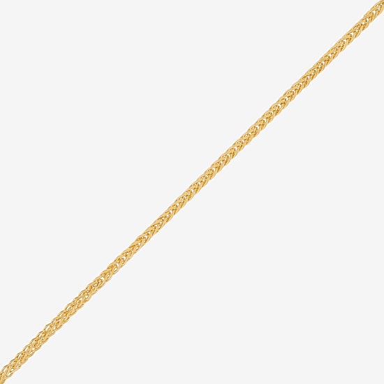 Womens 10K Gold 20 Inch Wheat Chain Necklace