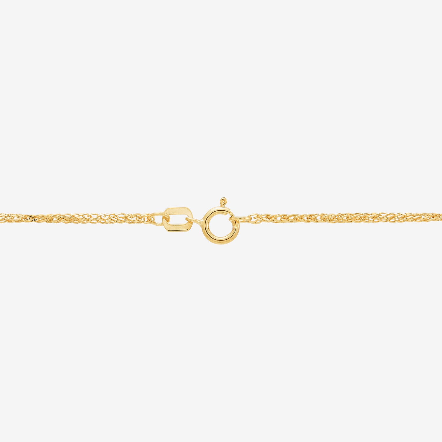 Womens 10K Gold 18 Inch Wheat Chain Necklace