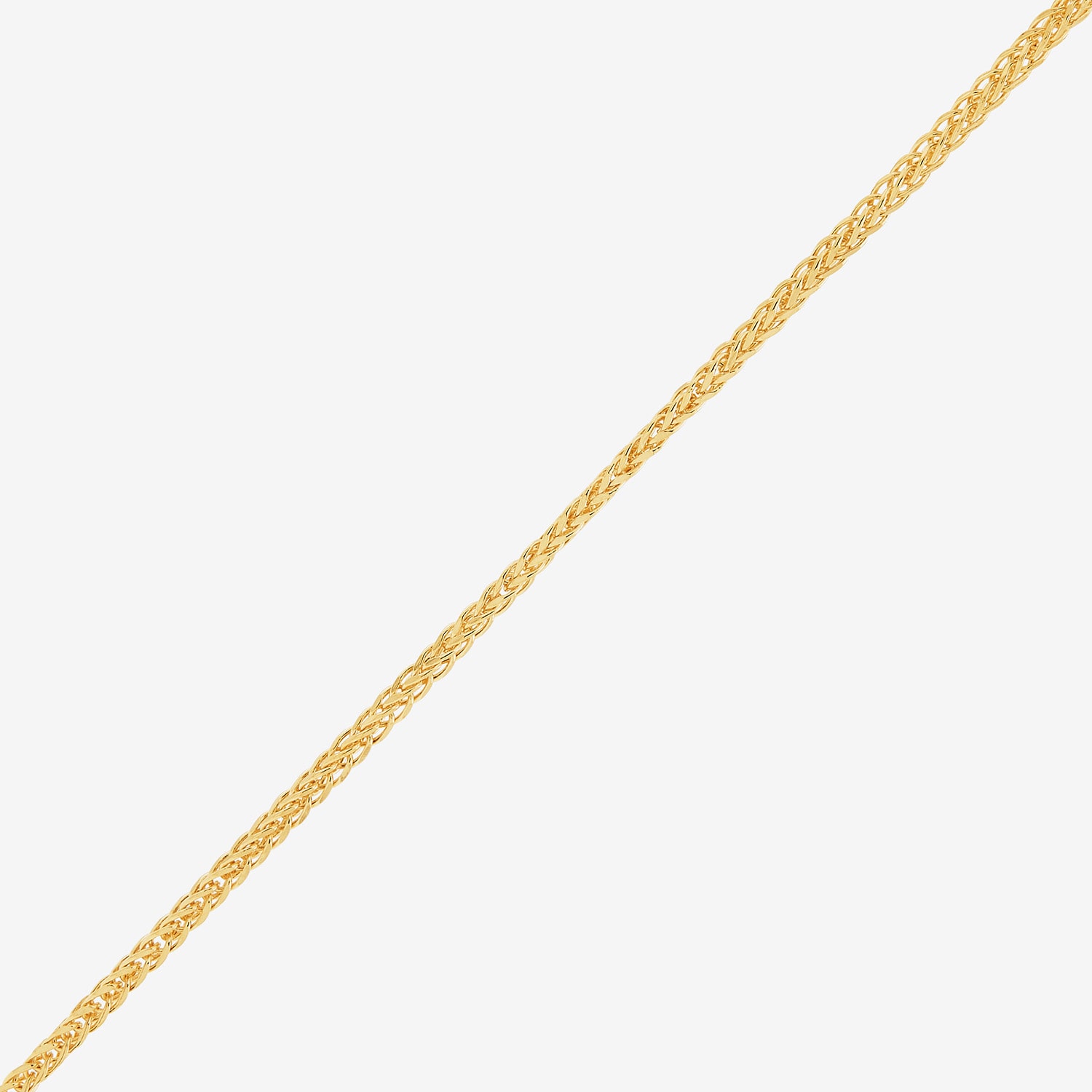 Womens 10K Gold 18 Inch Wheat Chain Necklace