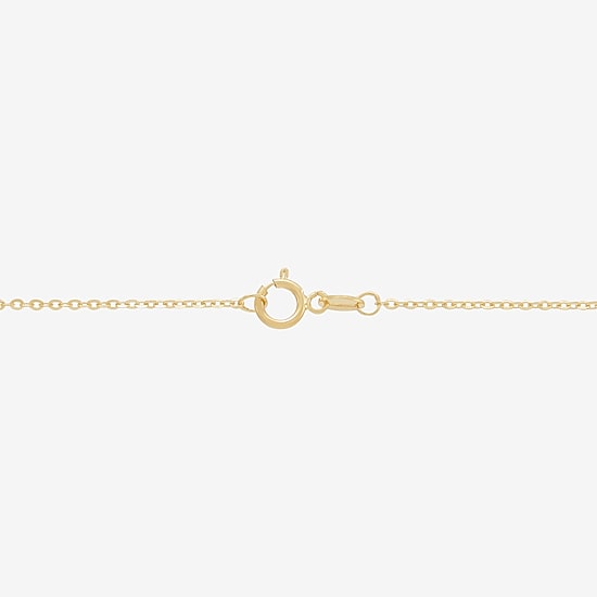 Womens 14K Gold 16.5 Inch Pendant Necklace