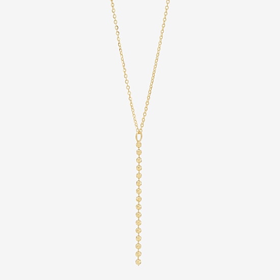 Womens 14K Gold 16.5 Inch Pendant Necklace