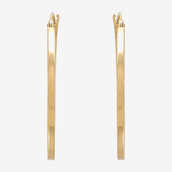 Womens 10K Gold 2.5mm Hoop Earrings