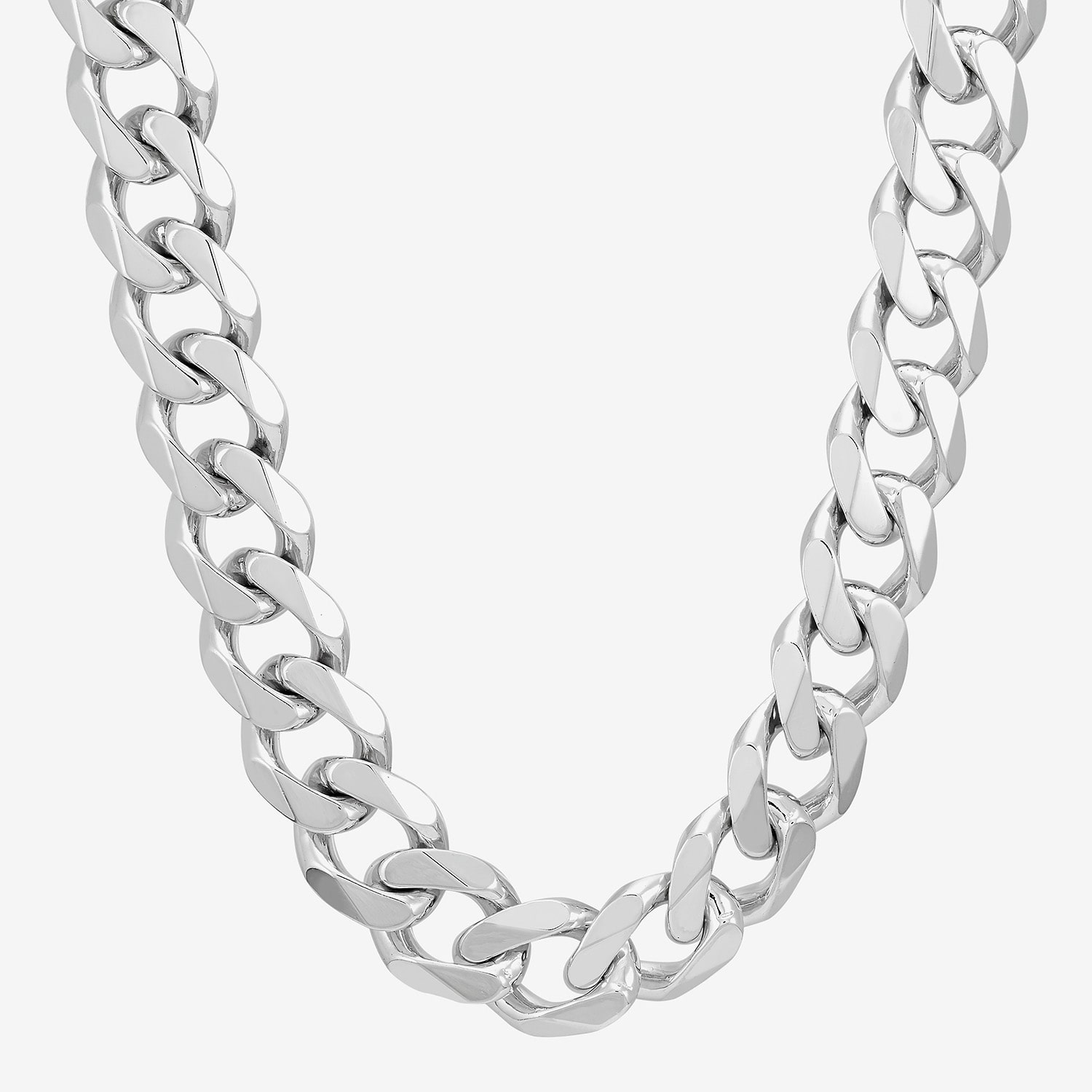 Mens Sterling Silver 22 Inch Curb Chain Necklace