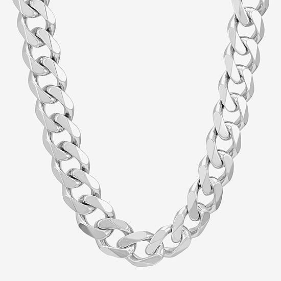 Mens Sterling Silver 22 Inch Curb Chain Necklace