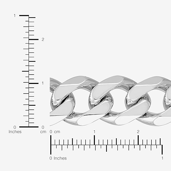 Mens Sterling Silver 22 Inch Curb Chain Necklace