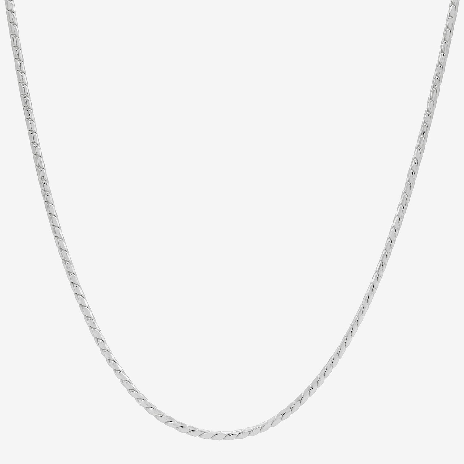 Made in Italy Womens Sterling Silver Inch Chain Necklace