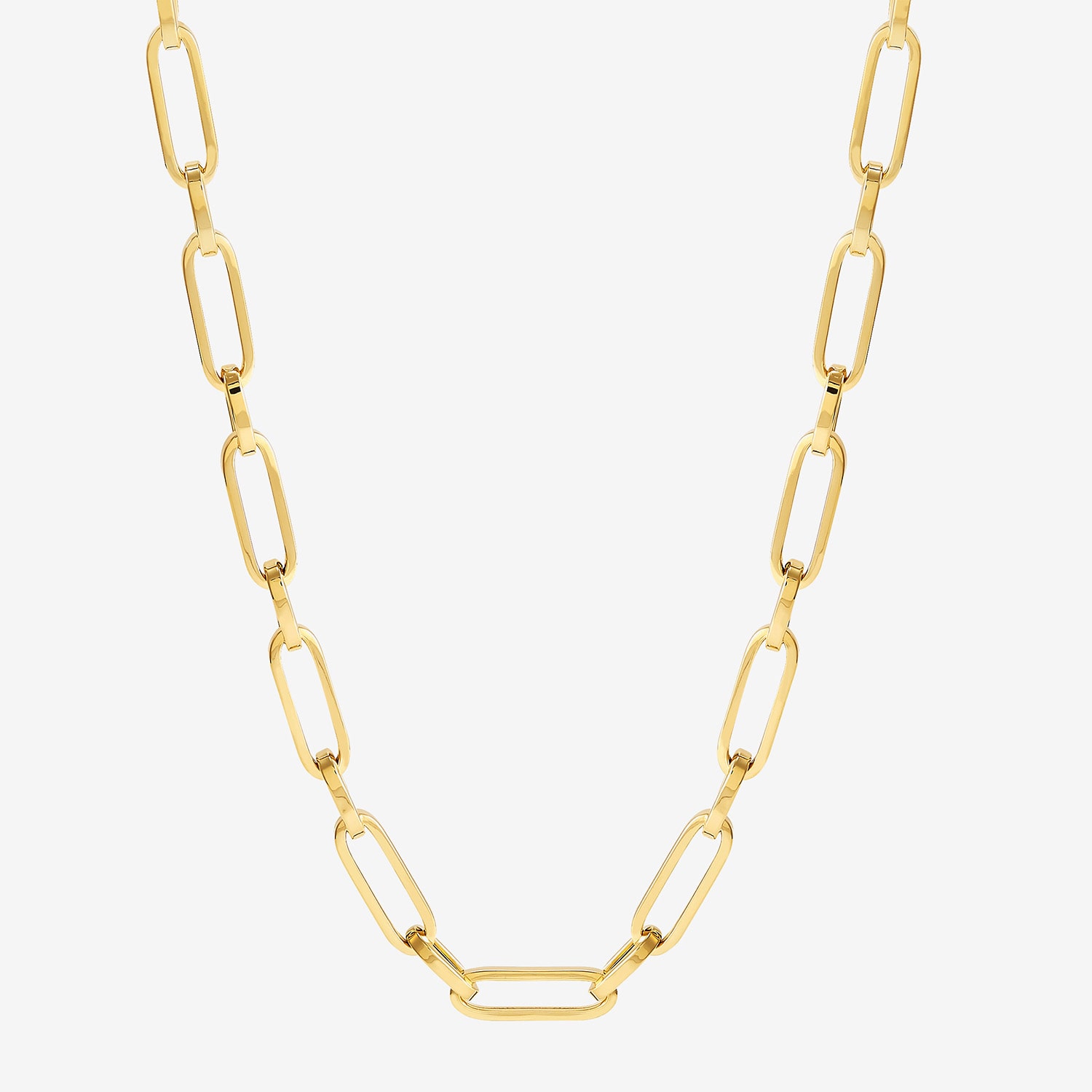 Limited Quantities! Womens 14K Gold Inch Paperclip Chain Necklace