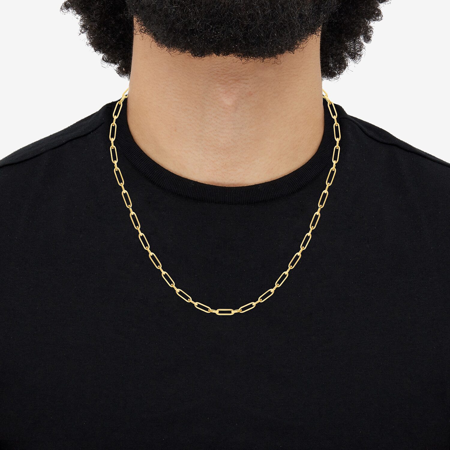 Limited Quantities! Womens 14K Gold Inch Paperclip Chain Necklace