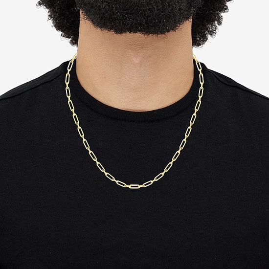 Limited Quantities! Womens 14K Gold 22 Inch Paperclip Chain Necklace