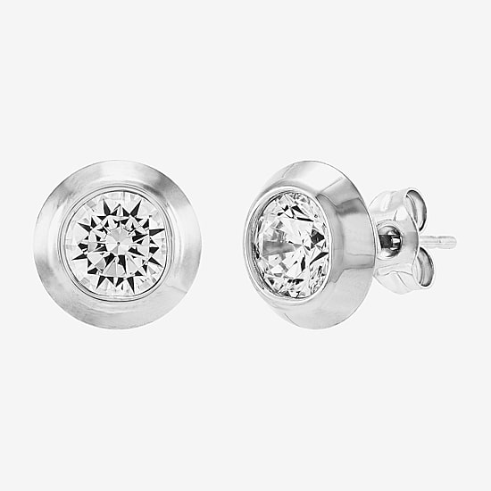 Limited Quantities! White Cubic Zirconia 14K Gold Stud Earrings