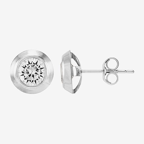 Limited Quantities! White Cubic Zirconia 14K Gold Stud Earrings