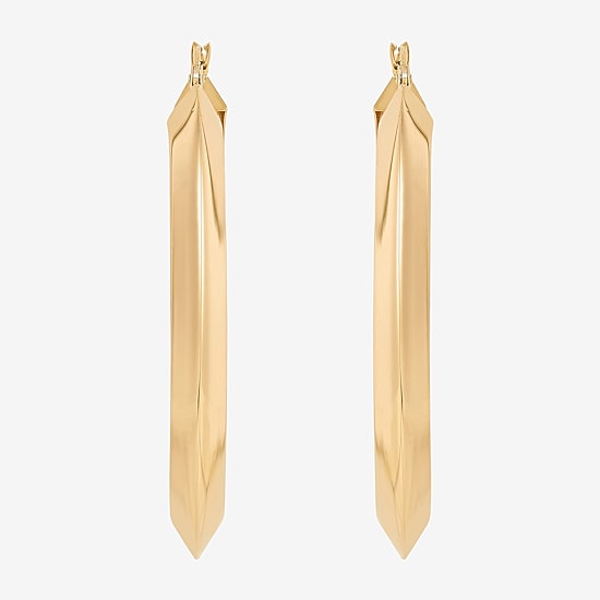 Limited Quantities! Womens 10K Gold 35mm Hoop Earrings