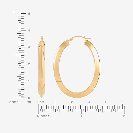 Limited Quantities! Womens 10K Gold 35mm Hoop Earrings