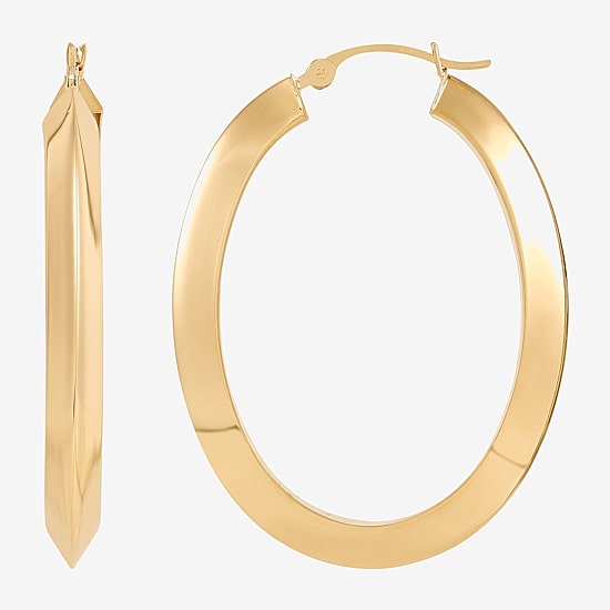 Limited Quantities! Womens 10K Gold 35mm Hoop Earrings