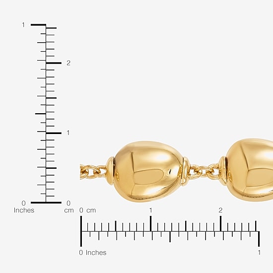 Limited Quantities! Womens 14K Gold 7.25 Inch Bead Chain Bracelet