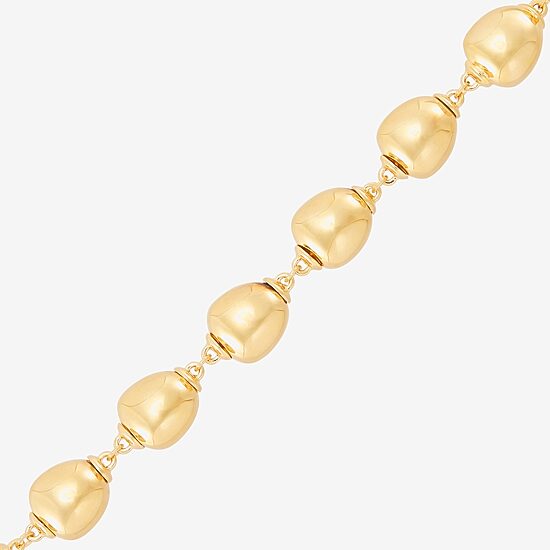 Limited Quantities! Womens 14K Gold 7.25 Inch Bead Chain Bracelet
