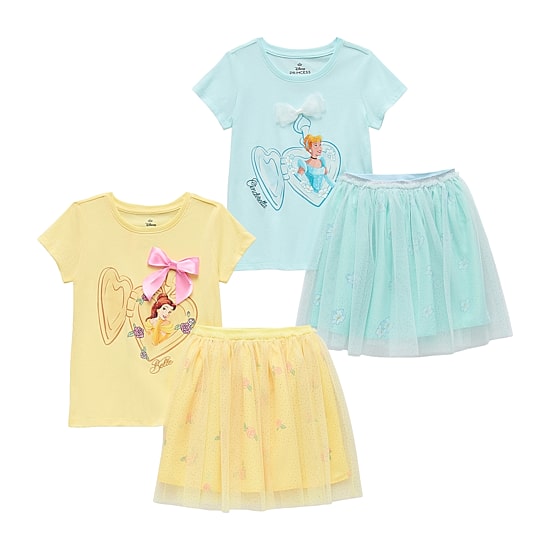 Disney Collection Little & Big Kid Girls 2-pc. Cinderella Princess Skirt Set