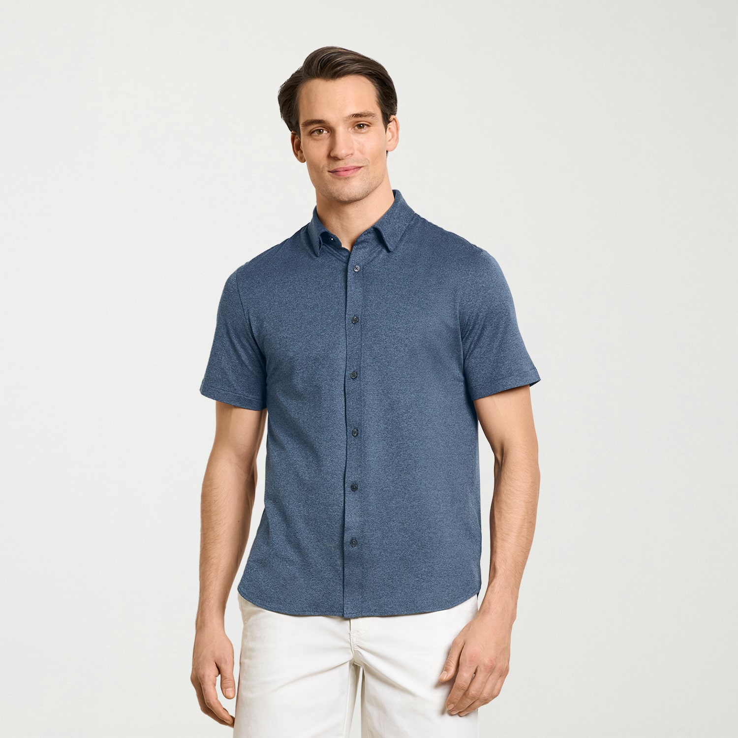 Van Heusen Performance Mens Short Sleeve Regular Fit Button-Down Shirt